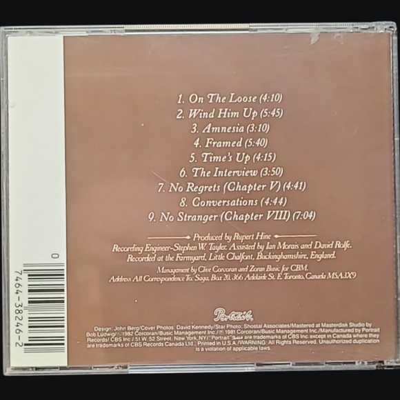 MUSIC CD     1982 "SAGA" WORLDS APART - Picture 3 of 3